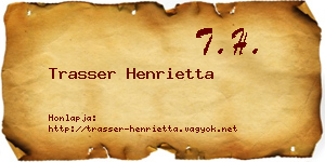 Trasser Henrietta névjegykártya